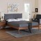 Baxton Studio Estela Mid-Century Modern Grey Woven Fabric and Walnut Brown Wood Queen Size Platform Bed 245-13445-ZORO - alternate 9